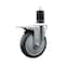 Service Caster 5'' Thermoplastic Rubber Swivel 1-5/8'' Expanding Stem Caster Total Lock Brake SCC-EXTTL20S514-TPRB-158 - alternate 1